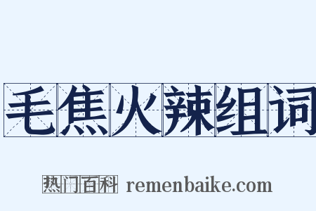 毛焦火辣组词是什么意思的图片